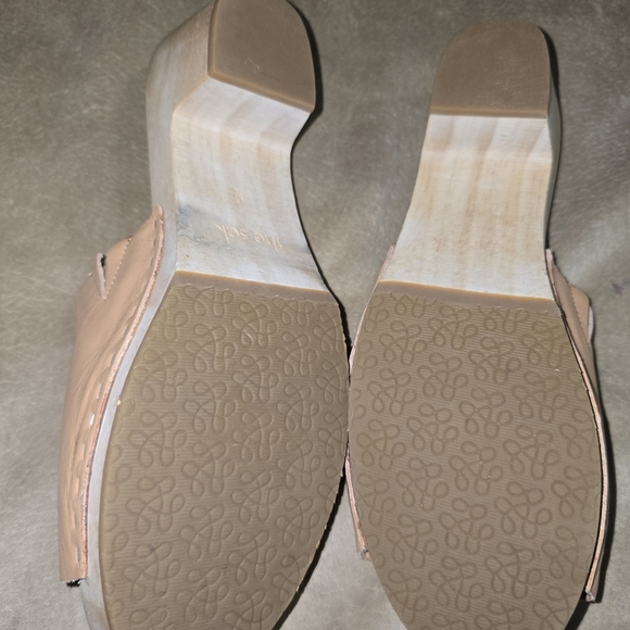 The Sak Ella Clog Sandals Leather Wooden Heel Size 9 *New - Picture 12 of 13